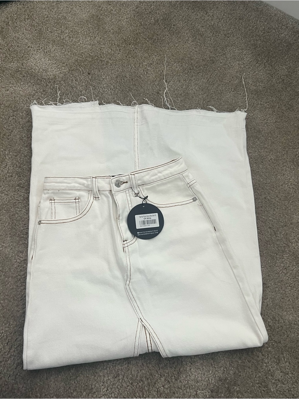 White Fox White Denim Skirt